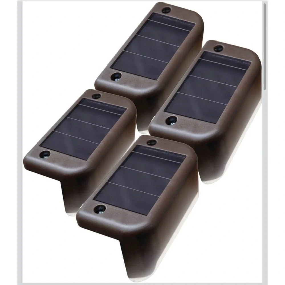 8N29/ Maxsa 47332 Solar-Powered LED Deck and Railing Lights, Auto On/Off
